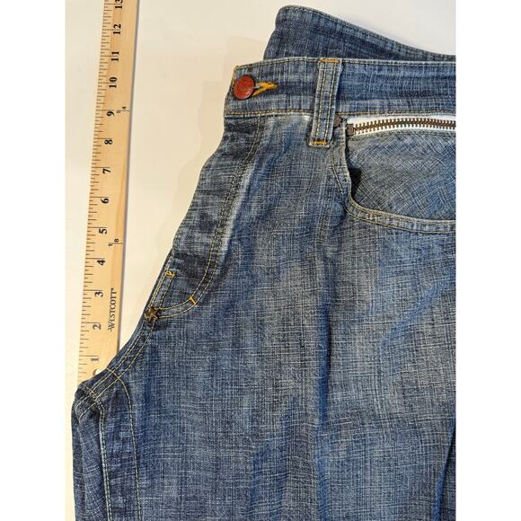 Parish Nation Jeans Men’s 38 Denim Stud P Pockets Zip Detail Hip Hop Vintage - Picture 9 of 11